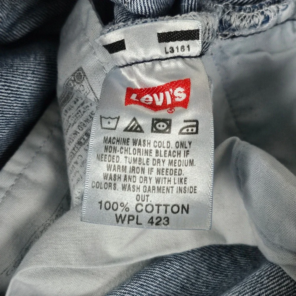 Levis 501 Original Mens 31x32 Blue Denim Straight Leg Button Fly Jeans 005010194